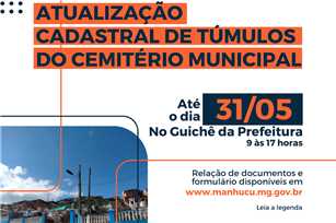 Prefeitura convoca populao para atualizao cadastral de tmulos do Cemitrio 